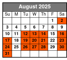 Private Full Day Tour & Ticket August Schedule