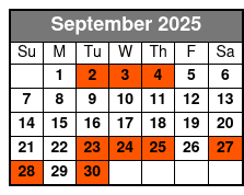 Private Full Day Tour & Ticket September Schedule