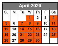 Private Full Day Tour & Ticket April Schedule