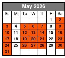 Private Full Day Tour & Ticket May Schedule