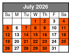 Private Full Day Tour & Ticket July Schedule