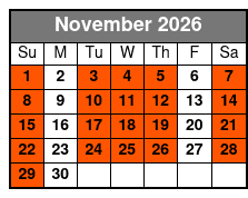 Private Full Day Tour & Ticket November Schedule