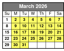 Virginia Capital Trail Segway Tours March Schedule
