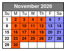 Virginia Capital Trail Segway Tours November Schedule