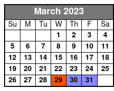 Williamsburg E-Bike Tours March Schedule