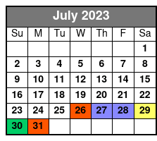 Williamsburg E-Bike Tours July Schedule