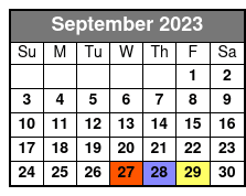 Williamsburg E-Bike Tours September Schedule