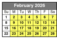 Williamsburg E-Bike Tours February Schedule