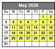 Williamsburg E-Bike Tours May Schedule