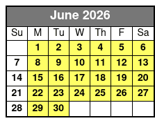 Williamsburg E-Bike Tours June Schedule