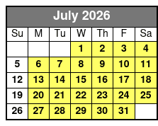 Williamsburg E-Bike Tours July Schedule