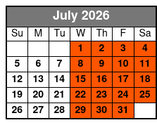  Colonial Williamsburg Ghost Stories and Walking Tour July Schedule