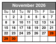 1 Hour Christmastide Walking Tour in Virginia Past and Present November Schedule