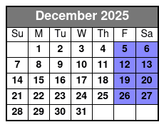 Dead Of Night Tour in Williamsburg December Schedule