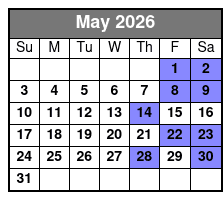 Dead Of Night Tour in Williamsburg May Schedule