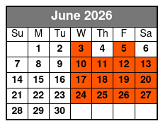Dead Of Night Tour in Williamsburg June Schedule