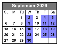 Dead Of Night Tour in Williamsburg September Schedule