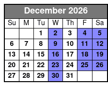 Dead Of Night Tour in Williamsburg December Schedule