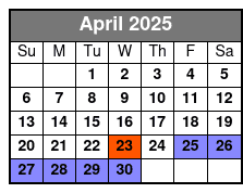 Kayak Tour Around Chincoteague and Assateague Islands April Schedule