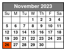 Busch Gardens Single Day Ticket (Reservations Required) November Schedule