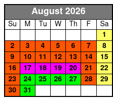 Busch Gardens & Water Country 2 Park 2 Day Combo Ticket August Schedule