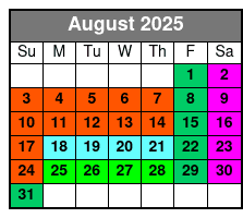 Busch Gardens Williamsburg Fun Card Ticket August Schedule