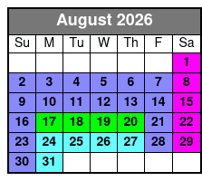 Busch Gardens Williamsburg Fun Card Ticket August Schedule