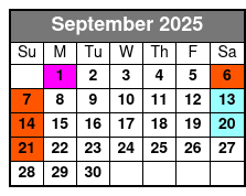 Busch Gardens & Water Country 2 Park Fun Card September Schedule
