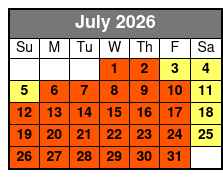 Busch Gardens & Water Country 2 Park Fun Card July Schedule