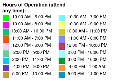 Busch Gardens Single Day Ticket Color Key