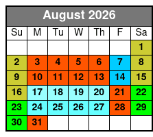 Water Country USA August Schedule