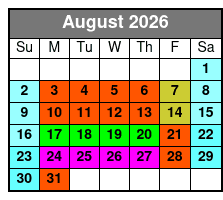 Water Country USA & Busch Gardens Williamsburg 2 Park Fun Card August Schedule