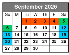 Water Country USA & Busch Gardens Williamsburg 2 Day Ticket September Schedule