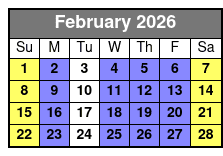 Electric Bike Rentals February Schedule