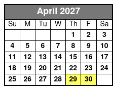 Electric Bike Rentals April Schedule
