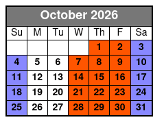 2 Hour E-Bike Rental October Schedule