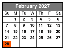 2 Hour E-Bike Rental February Schedule