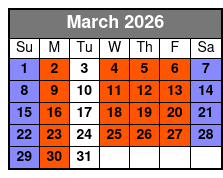 Full Day E-Bike Rental March Schedule