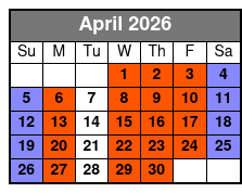 Full Day E-Bike Rental April Schedule
