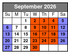 Full Day E-Bike Rental September Schedule