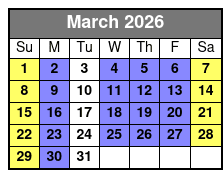 Half Day E-Bike Rental March Schedule