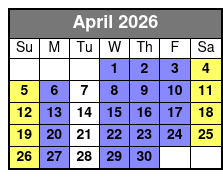 Half Day E-Bike Rental April Schedule