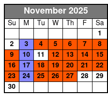Tour of Jamestown Settlement November Schedule