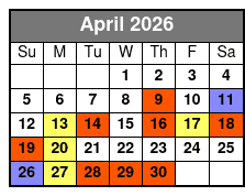 Tour of Jamestown Settlement April Schedule