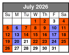 Tour of Jamestown Settlement July Schedule
