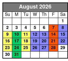 Tour of Jamestown Settlement August Schedule