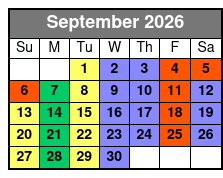 Tour of Jamestown Settlement September Schedule
