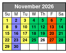 Tour of Jamestown Settlement November Schedule