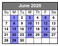 The Reverend and the Millionaire June Schedule