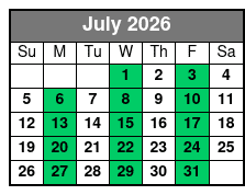 The Reverend and the Millionaire July Schedule